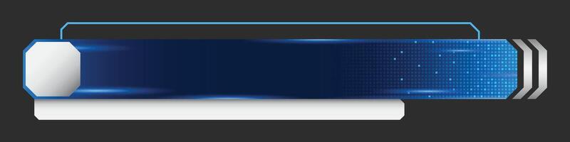 Futuristic design lower third banner, Broadcast news lower third banner template design. Lower third bar template for breaking news, headline title vector