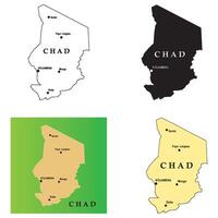 Chad country map design vector