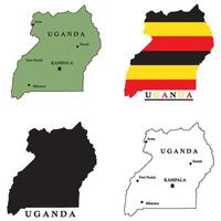 Uganda country map design vector