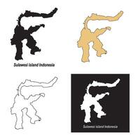 Map of Sulawesi Island design vector