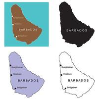 Map of Barbados design vector