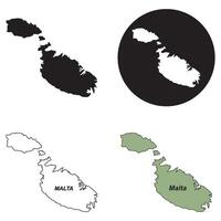 malta map icon vector