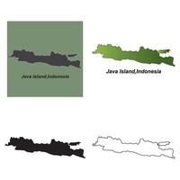 Map of Java Island design vector