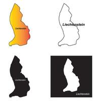 liechtenstein map icon design vector