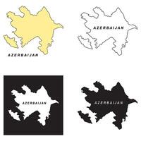 Azerbaijan map icon vector