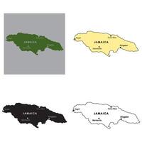 Map of jamaica icon vector