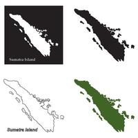 Map of Sumatra Island design vector