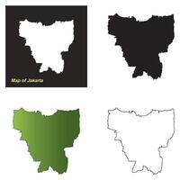 Map of Jakarta design vector