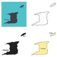 Map of trinidad icon vector