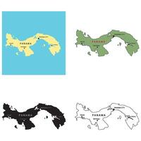 Panama map icon design vector
