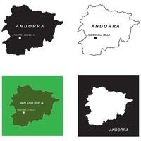 Andorra map icon vector