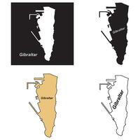 Gibraltar map icon design vector