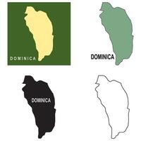 Map of Dominica design vector