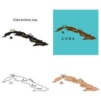 Cuba map icon design vector