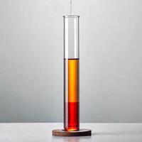 Science experiment with temperature glass laboratory liquid measurement controlled environment close-up view visual analysis photo