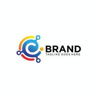 C Tech Circle Logo Design vector