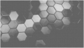 Abstract Hexagonal Halftone Design vector