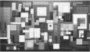 Square halftone patterns with small and big square vector