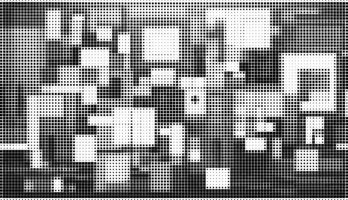 Square halftone patterns with small and big square
