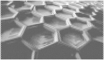Minimalist Hexagonal Halftone Element vector