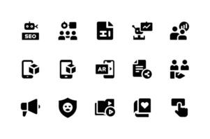 Complete set of social branding icons for online presence vector