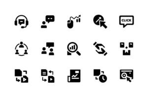 Versatile communication symbols set for corporate web designs vector