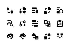 AI computing icons for smart and digital transformation vector