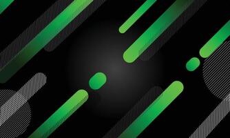 Abstract geometric green lines dark background vector