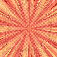 Abstract radial rays retro background vector