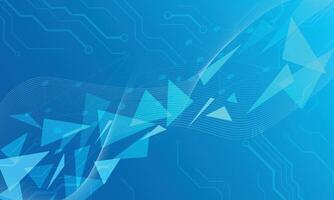 Abstract futuristic technology background blue gradient vector