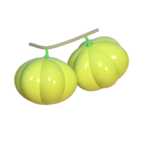 3d illustration of cermai fruit. Suitable for use as advertising media in the culinary field, food and beverage png