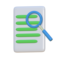 3D transparent icons of a document with loop icon. Can be use for presentation or company asets png