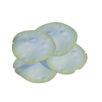 3d illustration of cassava chips, a typical Indonesian snack. Suitable for use as advertising media in the culinary field png