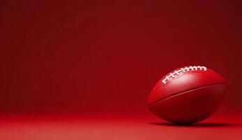 Red American Football on Red Background photo