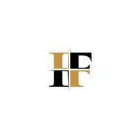 Minimalist IF FI Lettermark Logo for Business Identity vector