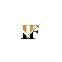 Creative IF FI Initial Logo with a Contemporary Style vector