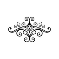 An elegant black and white illustration showcasing swirling patterns, emphasizing fluidity and artistic expression decorative flat illustration. vector