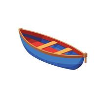 Rowboat vehicle isolated flat illustration on white background. vector