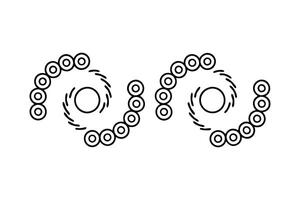 Loading Line art flat illustration on white background vector