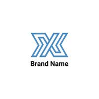 x letter logo design template vector