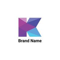 initial k letter logo design template vector