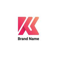 K letter logo design. technology, tech, invent logo template vector