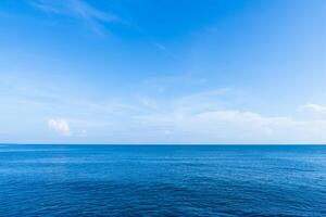 Sky Background,Summer clear blue sky and cloud with white light over sea blue in morning,Winter nature with abstract cloudy on the beach,Horizontal clam weather sunny day in spring for wallpaper photo