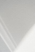 White Background,Studio kitchen room and shadow, light on grey concrete wall texture,Empty Grey Backdrop with sunlight reflection from window on abstract surface for cosmetic product presentation photo