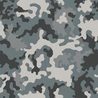 Camouflage pattern background seamless masking camo print. Grey black and white. vector