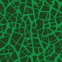 Texture of terrazzo cracked floor. Tile with pebbles and stone. Abstract green broken mosaic, seamless pattern vector