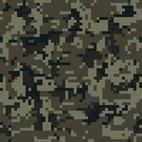 Digital dark camouflage, seamless pattern. Printing on cloth, textile, wallpaper, paper, wrapper. Green color camo, background in military style vector