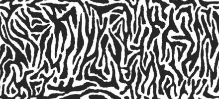 Zebra texture, fur stripe skin, animal print. Black and white seamless background. graphic print vector