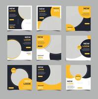 furniture sale social media template vector
