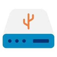 Stylish External Hard Drive for Data Storage vector